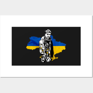 Glory to Ukraine. Peace for Ukraine - Ukrainian soldier hero. Posters and Art